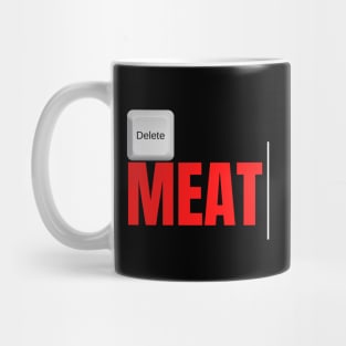 Fun Vegan Delete Meat Keyboard Mug